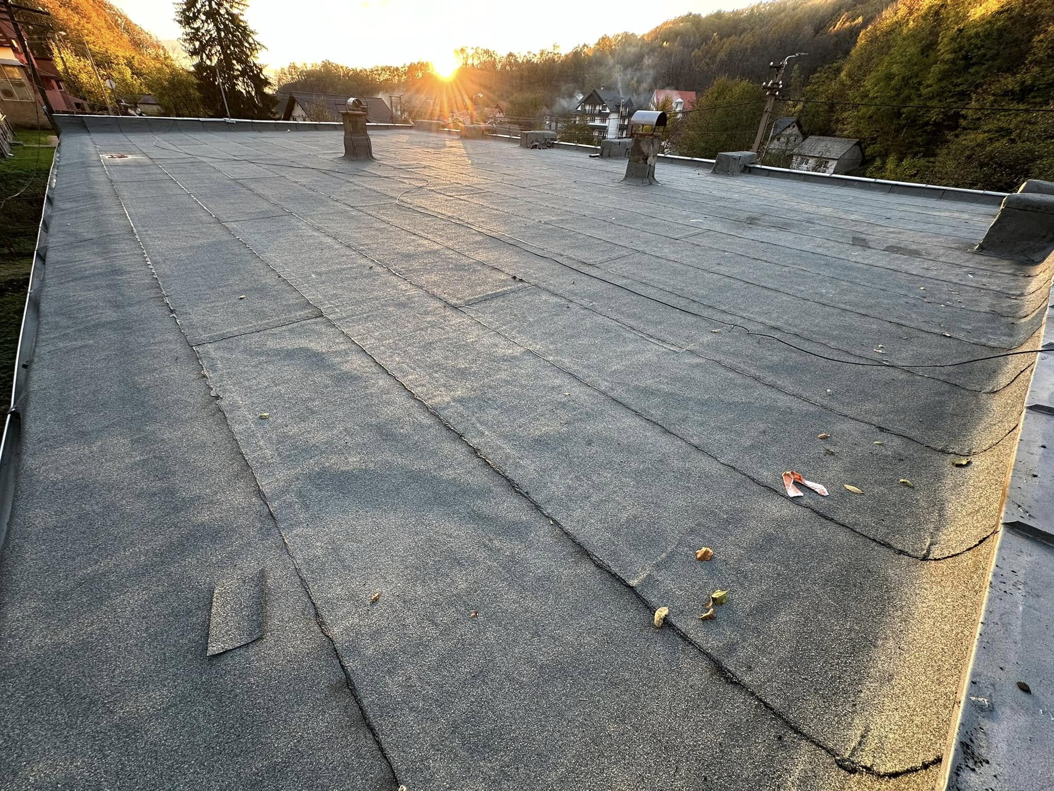 Terasă necirculabilă — hidroizolație cu membrană bituminoasă